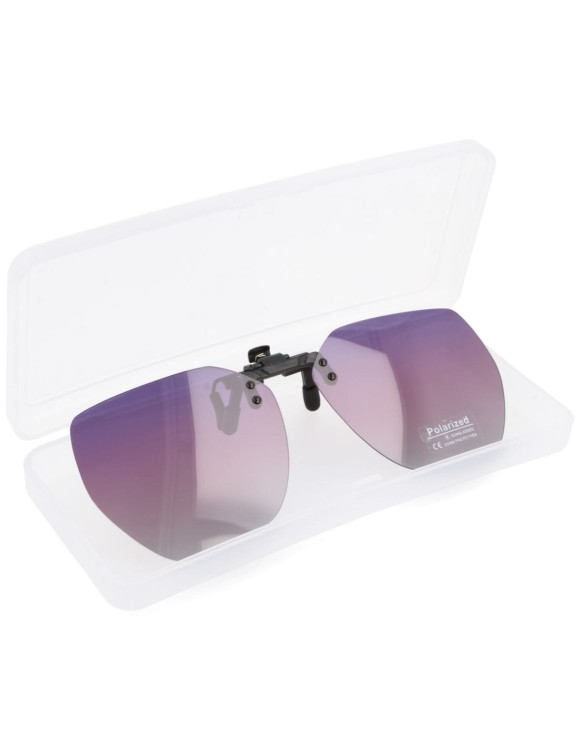 Fioletowe nakładki przeciwsłoneczne z polaryzacją na okulary korekcyjne NA-214