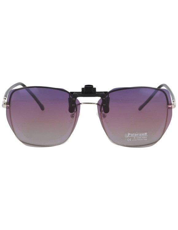 Fioletowe nakładki przeciwsłoneczne z polaryzacją na okulary korekcyjne NA-214
