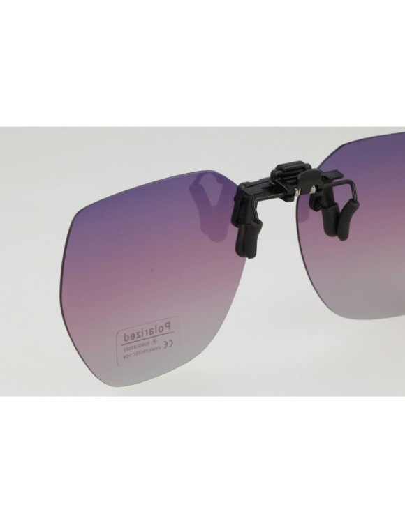Fioletowe nakładki przeciwsłoneczne z polaryzacją na okulary korekcyjne NA-214