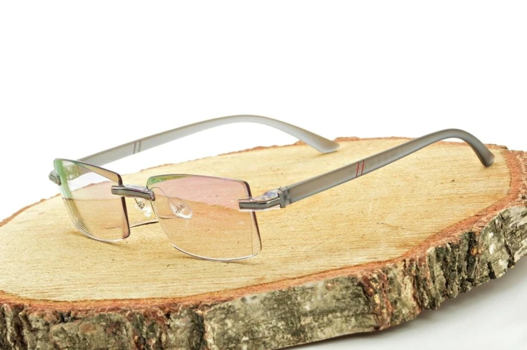 Bezramkowe gotowe okulary Minusy -1.50 przydymione z antyrefleksem ST321