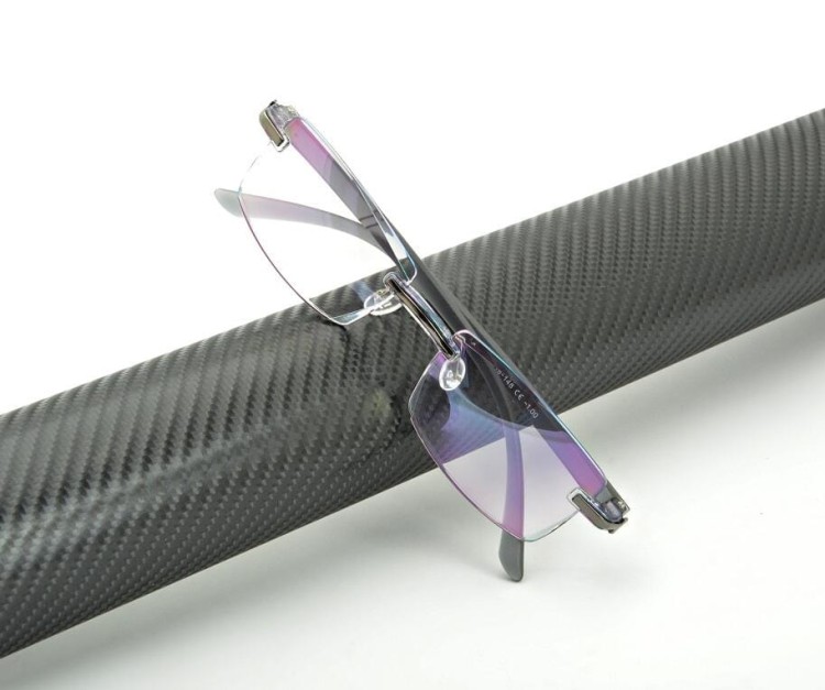 Bezramkowe gotowe okulary Minusy -1.50 przydymione z antyrefleksem ST321