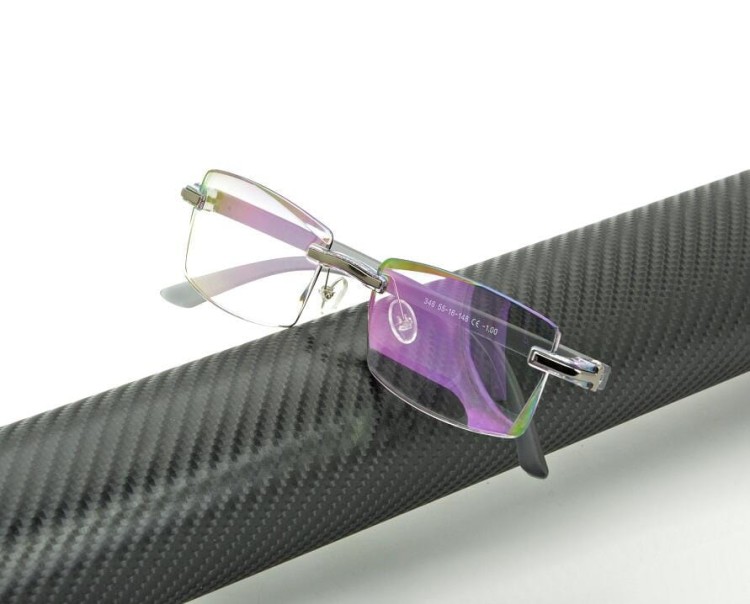 Bezramkowe gotowe okulary Minusy -1.50 przydymione z antyrefleksem ST321