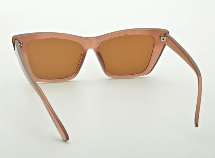 Damskie okulary przeciwsłoneczne kocie oczy brązowe STV-365