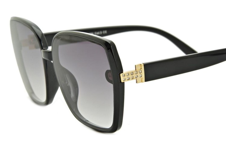 Duże damskie okulary przeciwsłoneczne Exclusive cyrkonie CO-379