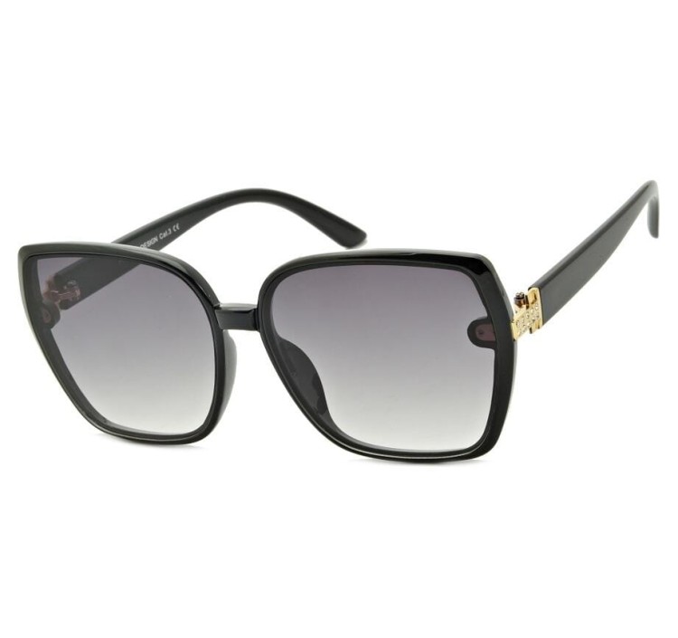 Duże damskie okulary przeciwsłoneczne Exclusive cyrkonie CO-379
