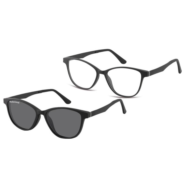 Damskie okulary pod korekcję z polaryzacyjną Nakładką przeciwsłoneczną na magnes CLIP-TRC-189-1