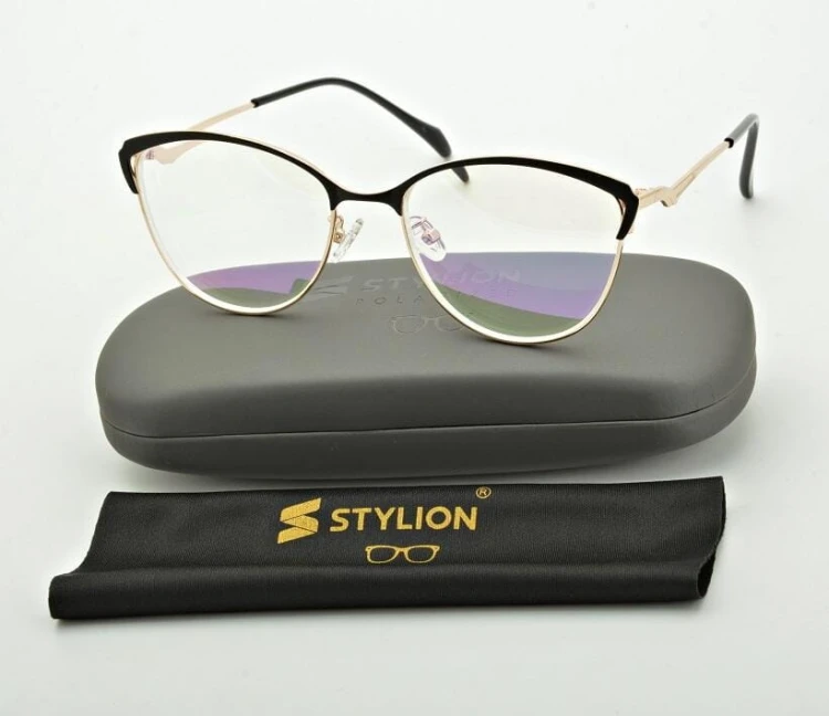 Plusy +2.50 damskie okulary do czytania korekcyjne z antyrefleksem ST317BR