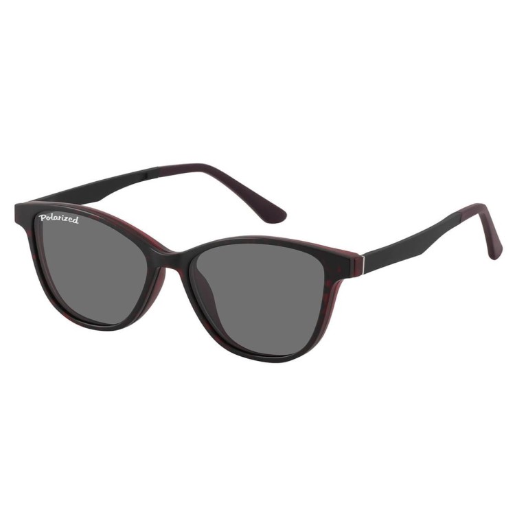 Damskie okulary pod korekcję z polaryzacyjną Nakładką przeciwsłoneczną na magnes CLIP-TRC-189A-1
