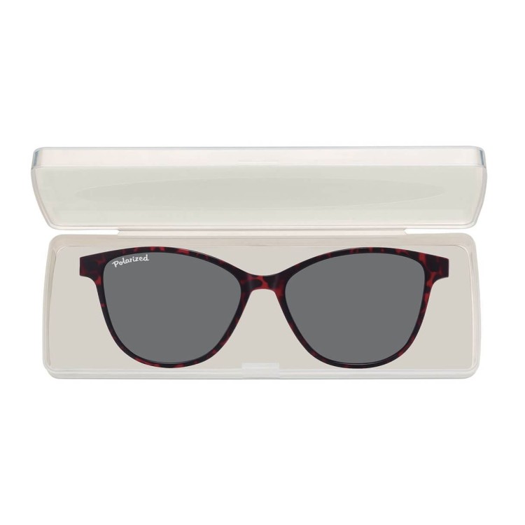 Damskie okulary pod korekcję z polaryzacyjną Nakładką przeciwsłoneczną na magnes CLIP-TRC-189A-1