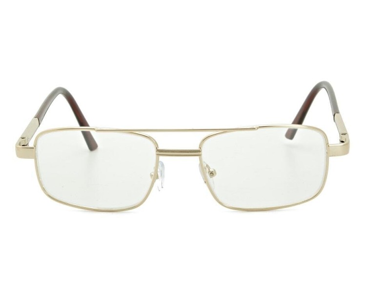 Męskie złote okulary minusy -4.50 dioptrie korekcyjne dla krótkowidzów ST324A