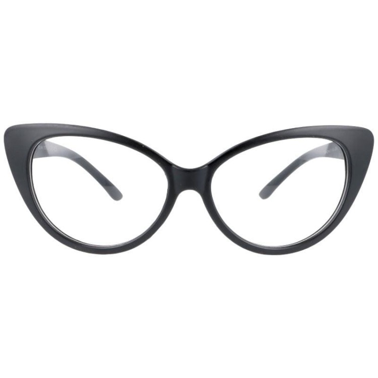 Kocie oczy okulary zerówki czarne matowe kujonki damskie ST210A