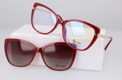 Damskie okulary do komputera z nakładką przeciwsłoneczną Clip-on 25114D