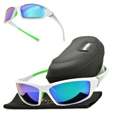 Białe sportowe okulary przeciwsłoneczne z polaryzacją SPD193L