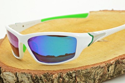 Białe sportowe okulary przeciwsłoneczne z polaryzacją SPD193L