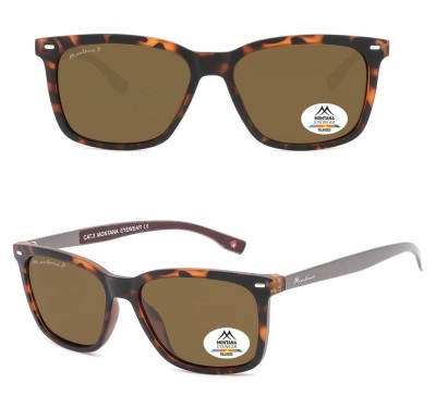 Panterkowe prostokątne okulary przeciwsłoneczne z polaryzacją Nerd MP7A