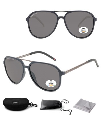 Okulary przeciwsłoneczne z polaryzacją pilotki Montana MP8B granatowe