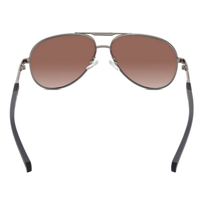 Męskie okulary pilotki przeciwsłoneczne z polaryzacją lustrzanki ESTILLO EST-615-10 silver/blue