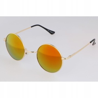 Okulary Lenonki przeciwsłoneczne okrągłe hippie retro T3310D