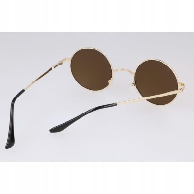 Okulary Lenonki przeciwsłoneczne okrągłe hippie retro T3310D