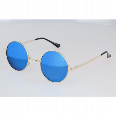 Okulary Lenonki przeciwsłoneczne okrągłe hippie retro T3310E