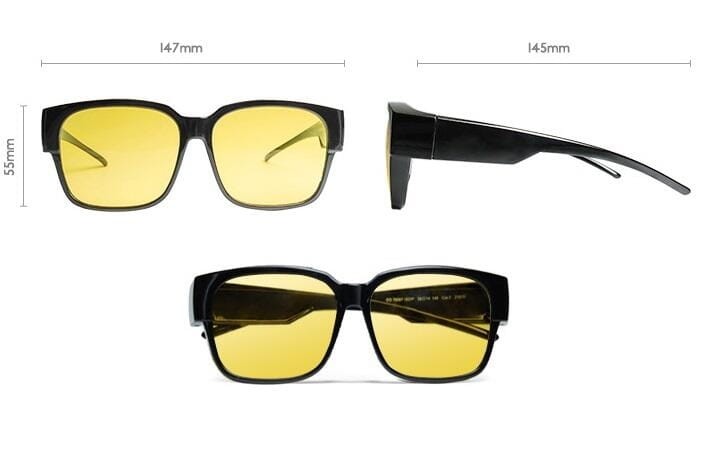 Okulary PREMIUM Nakładane na Korekcyjne rozjaśniające polaryzacyjne EST-GR201-1Y