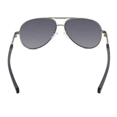 Męskie okulary pilotki przeciwsłoneczne z polaryzacją ESTILLO EST-615-3 silver/black