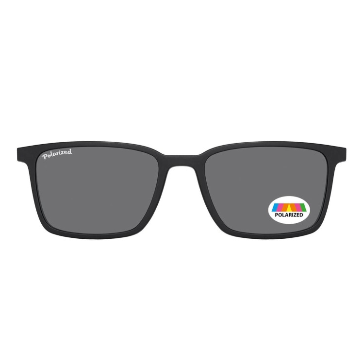 Prostokątne okulary pod korekcję z polaryzacyjną Nakładką przeciwsłoneczną na magnes CLIP-TRC-185-1