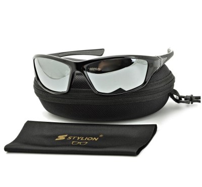 Męskie sportowe okulary lustrzane przeciwsłoneczne z polaryzacją SPD122LC