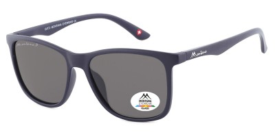 Granatowe prostokątne okulary przeciwsłoneczne z polaryzacją flex MP6B