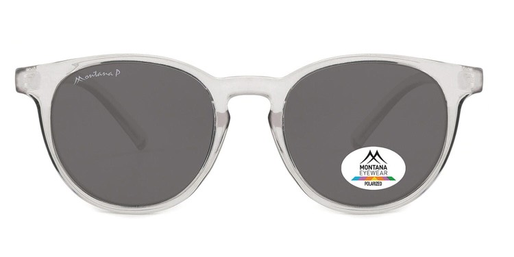 Transparentne okulary Lenonki przeciwsłoneczne z polaryzacją okrągłe MP75B