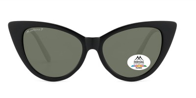 Czarne damskie okulary przeciwsłoneczne z polaryzacją Kocie Oczy MP71A