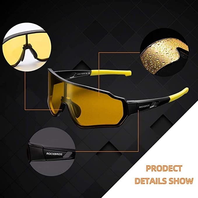 Okulary żółte rozjaśniające z polaryzacją i wkładką korekcyjną ROCKBROS 10164