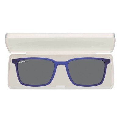 Prostokątne okulary pod korekcję z polaryzacyjną Nakładką przeciwsłoneczną na magnes CLIP-TRC-185B-1