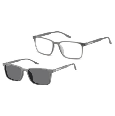 Prostokątne okulary pod korekcję z polaryzacyjną Nakładką przeciwsłoneczną na magnes CLIP-TRC-185C-1