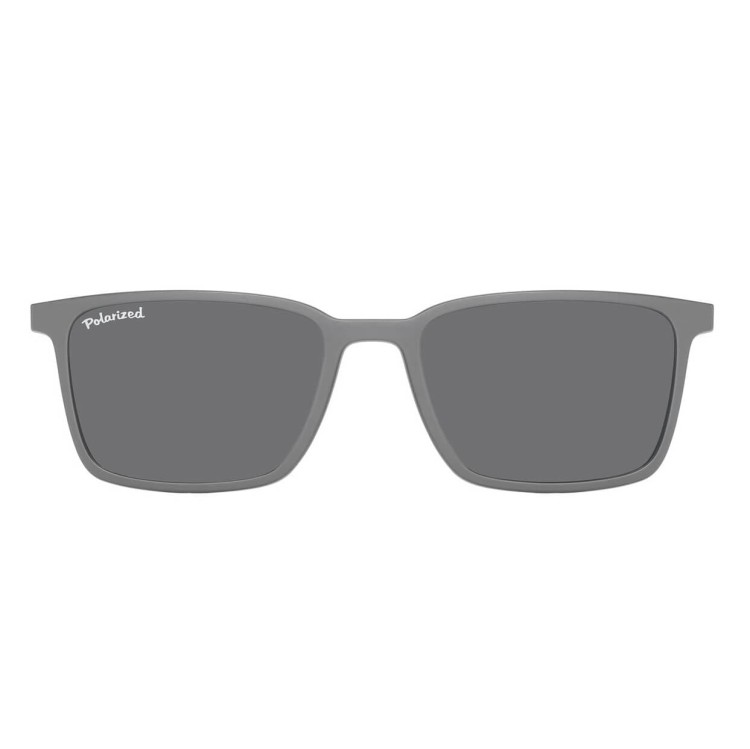 Prostokątne okulary pod korekcję z polaryzacyjną Nakładką przeciwsłoneczną na magnes CLIP-TRC-185C-1