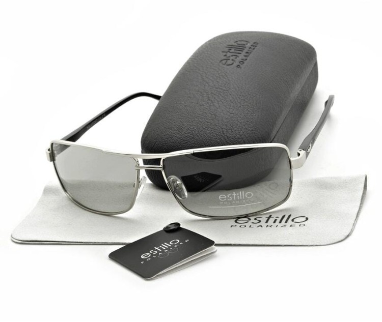 Męskie okulary przeciwsłoneczne HD z fotochromem i polaryzacją EST-611FP-4
