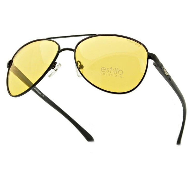 Rozjaśniające okulary pilotki do jazdy nocą polaryzacyjne EST-606Y-1 Estillo