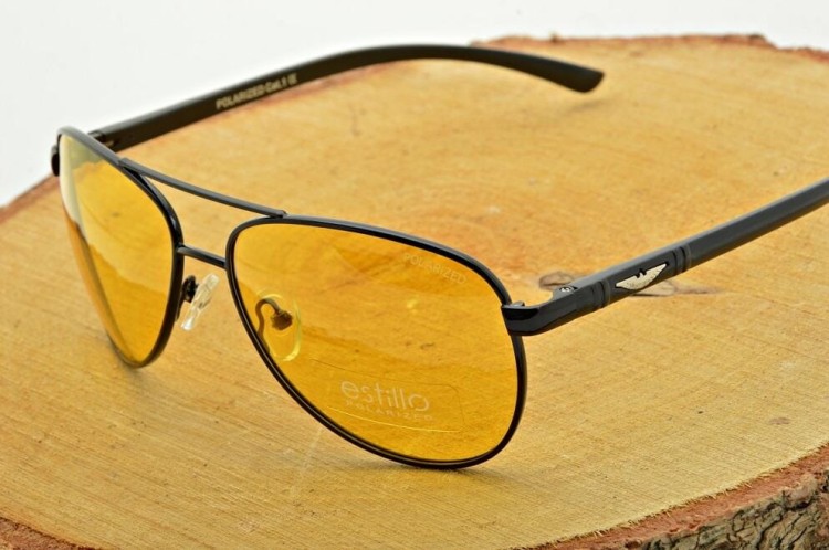 Rozjaśniające okulary pilotki do jazdy nocą polaryzacyjne EST-606Y-1 Estillo