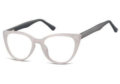 Okulary oprawki optyczne zerówki korekcyjne kocie oczy Sunoptic CP113A szaro-grafitowe