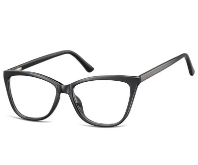 Okulary oprawki optyczne zerówki korekcyjne kocie oczy Sunoptic CP115 czarne