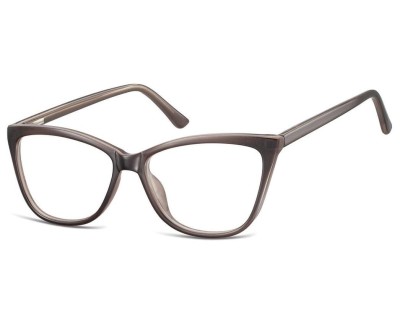 Okulary oprawki optyczne zerówki korekcyjne kocie oczy Sunoptic CP115A szare