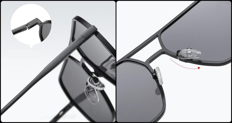 Okulary przeciwsłoneczne pilotki z fotochromem i polaryzacją POL-FP-367A