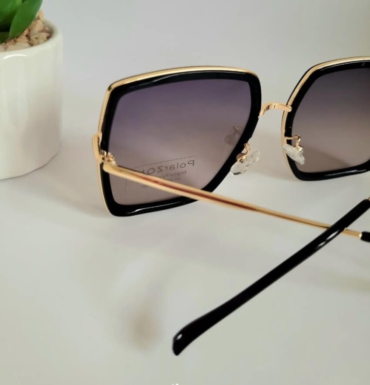 Duże kwadratowe okulary przeciwsłoneczne damskie polaryzacyjne POL-955