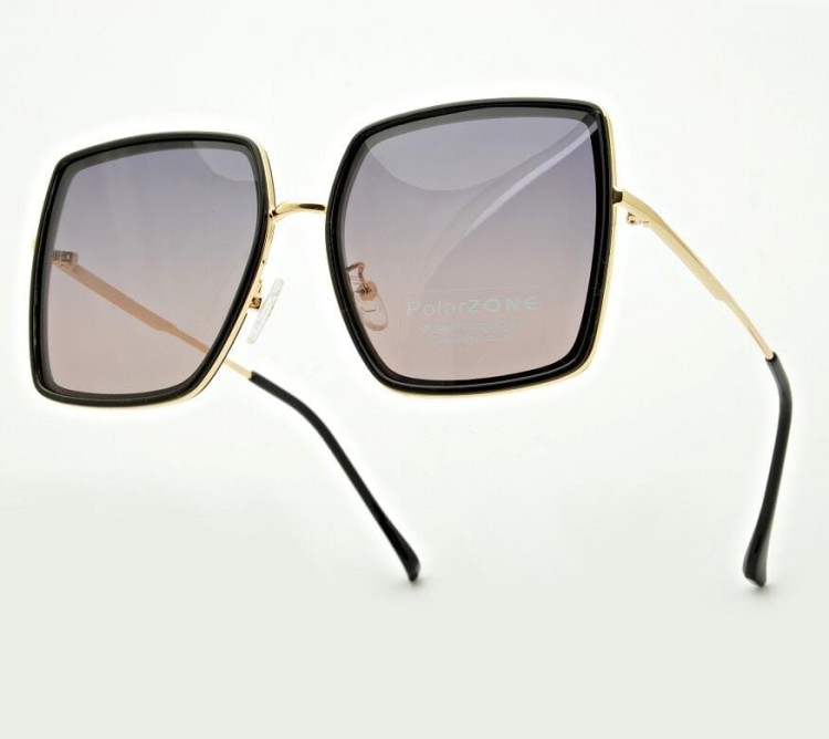 Duże kwadratowe okulary przeciwsłoneczne damskie polaryzacyjne POL-955