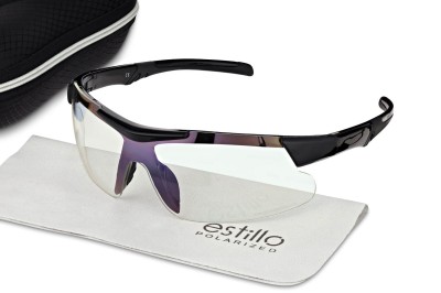 Ochronne elastyczne okulary rowerowe bezbarwne polikarbonowe z filtrem UV400 ESTILLO EST-412-0