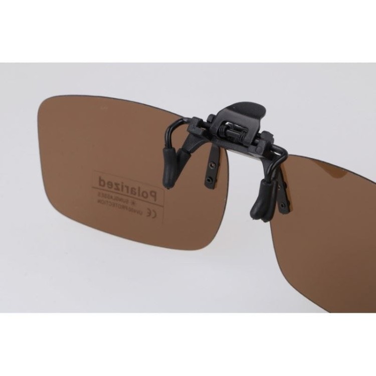 Brązowe nakładki przeciwsłoneczne polaryzacyjne na okulary korekcyjne NA-172