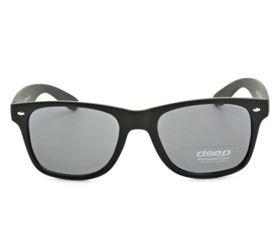 Okulary przeciwsłoneczne czarne nerdy matowe DE-817