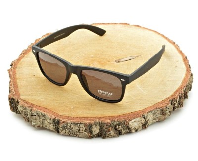 Okulary przeciwsłoneczne czarne nerdy matowe DE-817