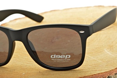 Okulary przeciwsłoneczne czarne nerdy matowe DE-817