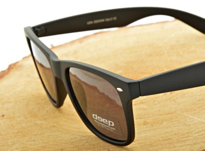 Okulary przeciwsłoneczne czarne nerdy matowe DE-817